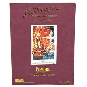 Indiana Jones & the Temple of Doom Movie Script Premiere Collectors Edition